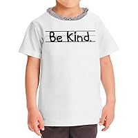 Kind Girls' Ruffle Neck T-Shirt - Kindness Motif Clothing - Be Kind Motif Stuff