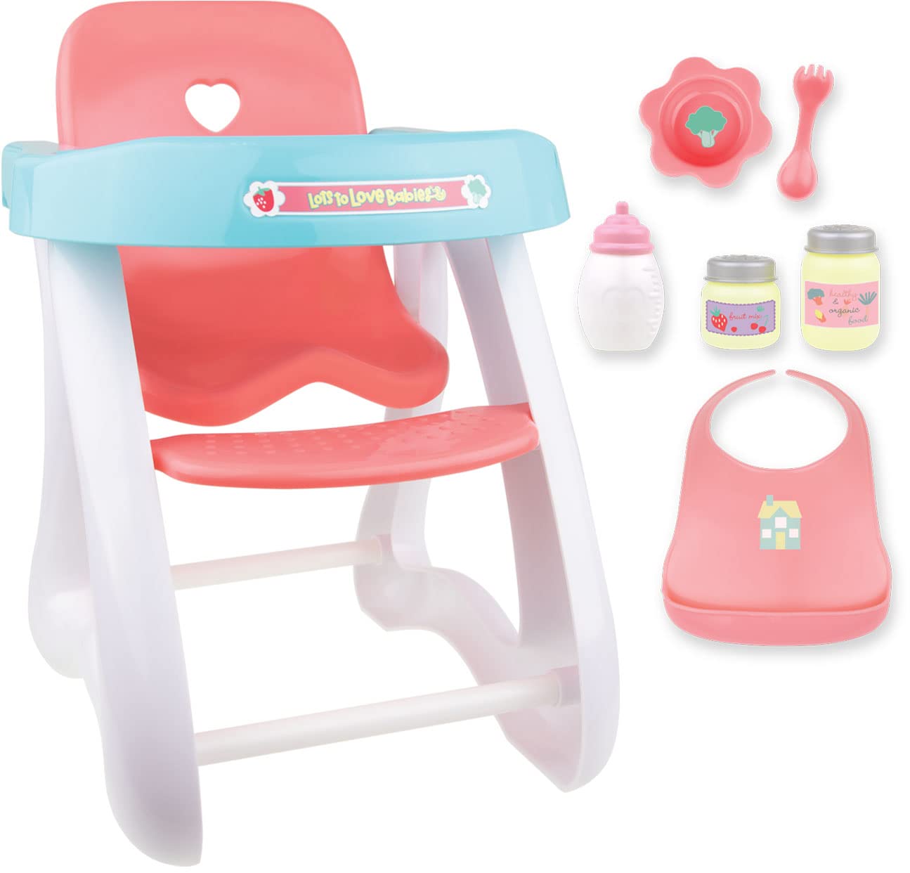 JC Toys - for Keeps Playtime! | Baby Doll High Chair | Fits Dolls up to 17