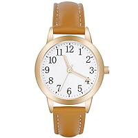 Vicloon Women's Watch, Women's Analogue Quartz Watch with Leather Strap, Watches Women's Simple Business Classic Watch Casual Quartz Watch Dress Watch