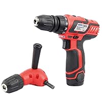 KUNZER 7ABS38 Cordless Drill Screwdriver with Battery - Removable Drill Chuck - 1/4 Inch Angle Drive - 28 Nm, 1,400 rpm, 12 V