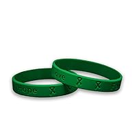 Fundraising For A Cause | Green Cerebral Palsy Awareness Bracelets – Green Ribbon Cerebral Palsy Awareness Silicone Bracelets for Adults Green