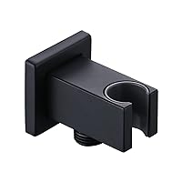 Matte Black Bathroom Squre Shower Slider Holder Adjustable Bracket Wall Mounted Bathroom Accessory