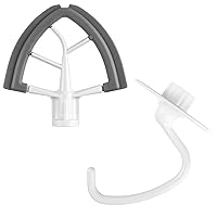 Flex Edge Beater & Dough Hook for Kitchenaid 4.5/5.0 Quart Bowel Tilt-Head Stand Mixers