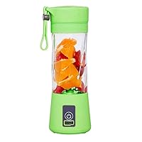 Portable Blender,Household Juicer Cup 380ml Fruit Mixer Bottle with Stainless Steel 6-Blades in 3D,2000mAh USB Rechargeable Batteries,Detachable Cup,Baby Cooking ,Mixing Fruit Juice,Vegetable Juice,Milkshake,Ice Drink (Green)