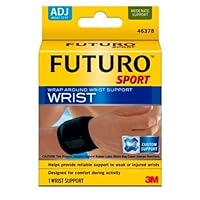 3M Health Care 46378EN Wrap Wrist Support, Adjustable, One Size, Black (Pack of 24)