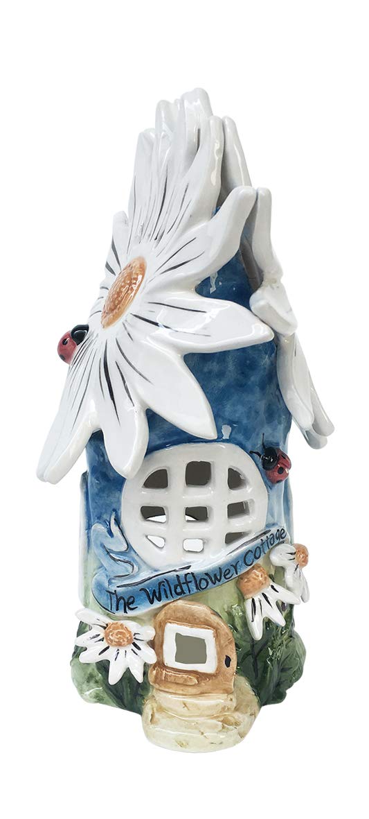 Blue Sky Ceramics Blue Daisy Candle House, Multi (20544)