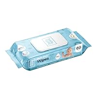 Hello Bello Baby Wipes I Plant Based Wipes for Sensitive Skin Made with 99% Water and Aloe for Babies and Kids I Unscented I 360 Count (6 Packs of 6)