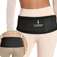 Sacroiliac Hip Belt for Women & Men, Sacroiliac SI Joint Belt, Lower Back Support Brace for Hip Pain, Adjustable Sciatica Pelvic Support Belt, Trochanter Belt for Lumbar Pain Relief (One-Size Fit All 4 Inches X 39 inches)
