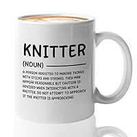 Knitter Coffee Mug 11oz White - Knitter definition - Knitter Gifts for Women Knitting Yarn Crocheting Gifts for Knitters and Crocheters Craft