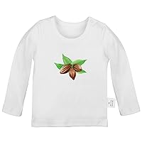 Fruit Cacao Cute Novelty T Shirt, Infant Baby T-Shirts, Newborn Long Sleeves Graphic Tee Tops