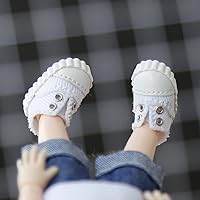 Doll Shoes Fashion Canvas Shoes for Ob11,GSC, 1/12 BJD, Body9 Doll Accessories (White)