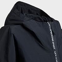 Reebok Training Supply Short Sleeve Full Zip Jacket, Black, Medium