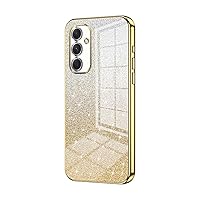 Phone Case Compatible with Samsung Galaxy A54 Case,Clear Glitter Electroplating Hybrid Protective Phone Cover,Slim Transparent Anti-Scratch Shock Absorption TPU Bumper Case Compatible with A54 (Color