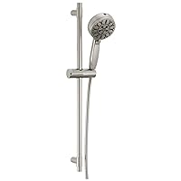 Delta Faucet ProClean Brushed Nickel Hand Shower with Slide Bar, Handheld Shower with High Pressure Spray, Shower System with Handheld, Lumicoat Stainless 51584-SS-PR