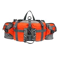 Outdoor Fanny Pack Hiking Waist Bag with Water Bottle Holder for Motorcycling Hiking Traveling Orange, waist bag