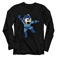 Mega Man Jumpman Video Game Pixel Robot Android Rockman Adult Long Sleeve Tshirt