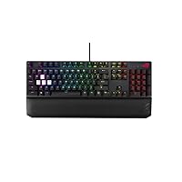 ASUS ROG Strix Scope NX TKL Deluxe 80% RGB Gaming Mechanical Keyboard, ROG NX Red Switches, ABS Keycaps, Detachable Cable, Wider Ctrl Key, Stealth Key, Wrist Rest, Macro Support-Black, UK Layout