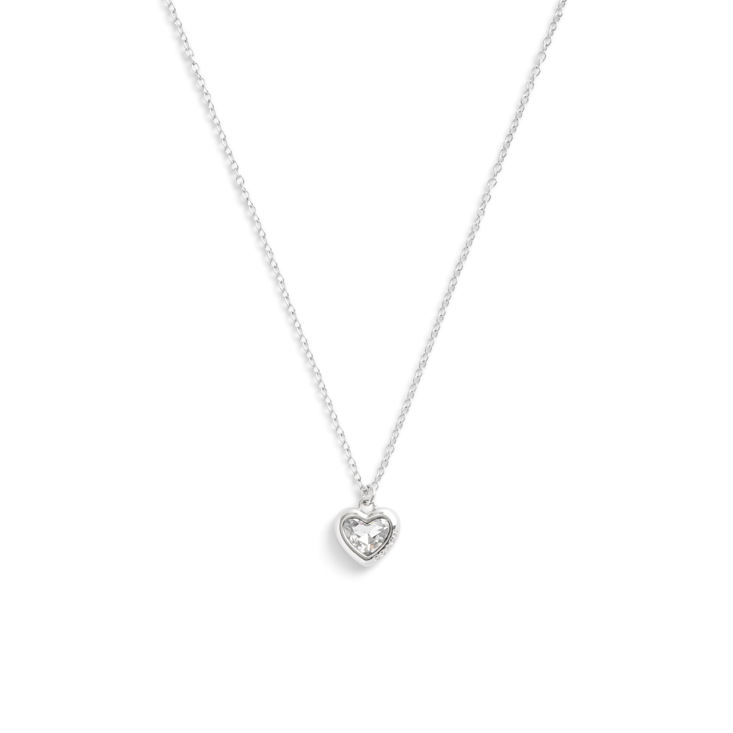 COACH Womens Stone Heart Pendant Necklace