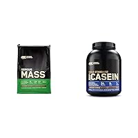 Optimum Nutrition Serious Mass Weight Gainer Protein Powder & Gold Standard 100% Micellar Casein Protein Powder