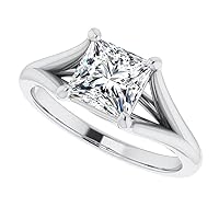 Petite Twisted Vine Moissanite Diamond Ring, 1 CT Princess Moissanite Engagement Ring, Wedding Ring, Bridal Ring, Unique Vintage Antique Awesome Ring