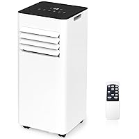 ZAFRO 8,000 BTU Portable Air Conditioners Cool Up to 350 Sq.Ft, 4 Modes Portable AC with Remote Control/Large LED Display/24Hrs Timer/Installation Kits for Home/Office/Dorms, White