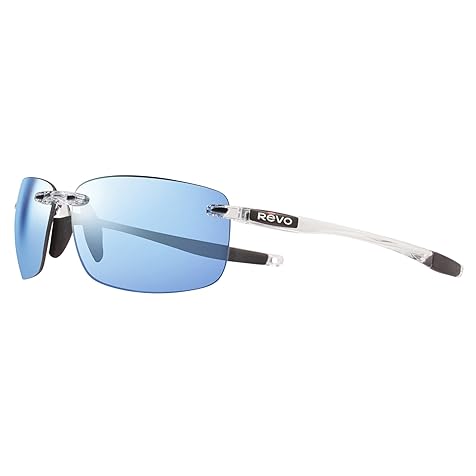 Revo Sunglasses Descend N: Polarized Lens with Rimless Rectangular Frame