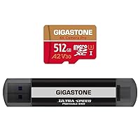 Gigastone [USB3.2 Gen2] USB-C+USB-A External SSD 1TB 1,050MB/s for PS5 iPhone15 MacBook iPad Xbox Gaming SSD Backup Hard Drive