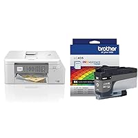 Brother MFC-J4335DW INKvestment Tank All-in-One Printer with Duplex and Wireless Printing Plus Up to 1-Year of Ink in-Box Genuine LC406BK Standard Yield Black INKvestment Tank Ink Cartridge