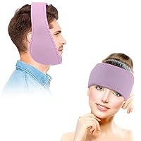NEWGO Bundle of Jaw Ice Pack and Head Ice Pack Wrap Purple