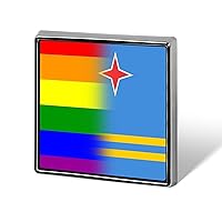 LGBT Pride Aruba Flag Lapel Pin Square Metal Brooch Badge Jewelry Pins Decoration Gift