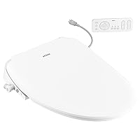 Moen EB2100 5-Series Premium Electronic Bidet Seat for Elongated Toilets in White with Remote Control and Warm Air Dryer