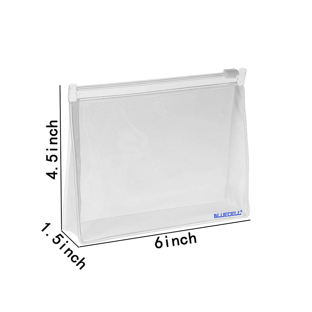 BCP 10 PCS Mini Small PVC Transparent Plastic Cosmetic Organizer Bag Pouch With Zipper Closure,Travel Toiletry Makeup Bag