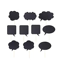 BESTOYARD Message Signs Selfie Photo Props Paper Writing Chalkboards DIY Party Props for Wedding Birthday Bridal Shower Engagement Party 20 Pcs