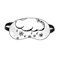 Snowflake Cloudy Hand Painted Pattern Sleep Eye Shield Soft Night Blindfold Shade Cover