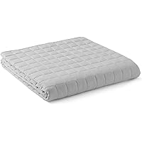 YnM Cooling Weighted Blanket — Heavy 100% Oeko-Tex Certified Cooling Nylon/PE with Premium Glass Beads (Light Grey Quill, 60