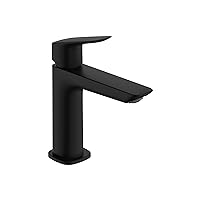hansgrohe Logis Fine Modern 1-Handle 1-Hole 7-inch Tall Bathroom Sink Faucet in Matte Black, 71253671