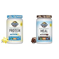 Garden of Life Organic Vegan Vanilla Protein Powder 22g & Digestive Enzymes for Easy Digestion – Non-GMO & Raw Organic Meal Replacement Shakes - Chocolate Plant Based Vegan Protein Powder