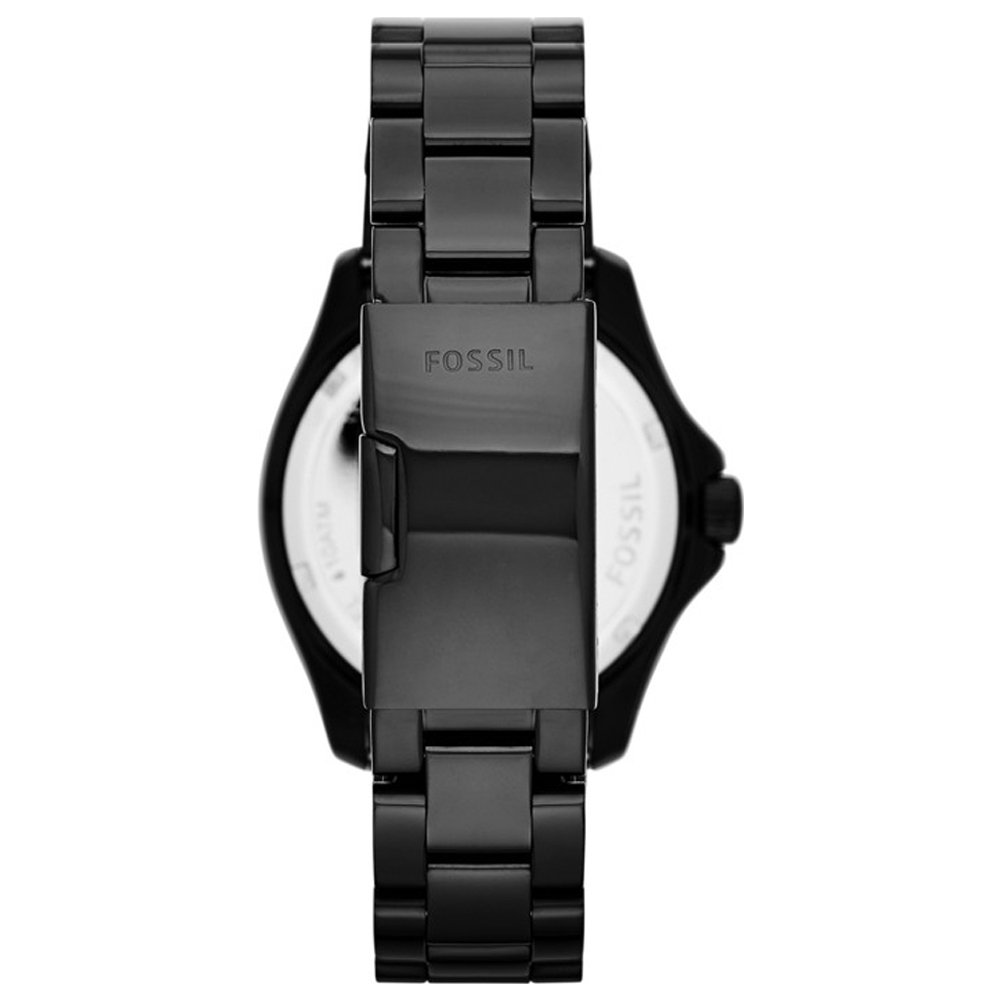 Fossil Women's AM4522 Cecile Crystal-Accented Black Stainless Steel Watch