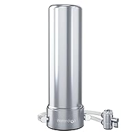 Waterdrop 5-Stage Stainless Steel Countertop Filter System, 8000 Gallons Faucet Water Filter, Reduces Heavy Metals, Bad Taste and Up to 99% of Chlorine (1 Filter in Total)，WD-CTF-02