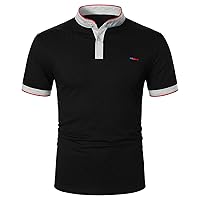 Striped Golf Shirts for Men, Lightweight Workout Tees Slim Fit Short Sleeve T-Shirts Casual Stylish Quick Dry Tee Top