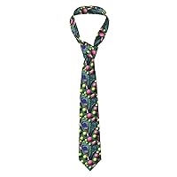 Funny Tennis Racquets And Tennis Balls Print Fashionable Men'S Novelty Necktie Tie For Weddings,Business, Parties Gift