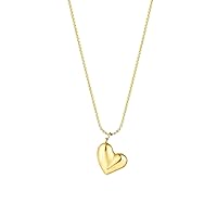 Heart Necklace for Women 14K Gold Plated Cute Heart Pendant Necklaces for Girls Dainty Heart Choker Jewelry Gifts