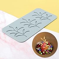 3D Leaves Silicone Molds Flower Cake Fondant Mat Bee Leaf Pastry Moulds Rose Impression Chocolate Hollow Lace Mold (Leaf_8.2x3.8x0.12inch_I)
