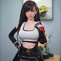 Junying Timei 1:1 Female Seamless Action Figures Full Silicone Material Tifa Jydoll-ca 163cm Flexible Female Figure Dolls for Cosplay/Photography/Arts (Hair Transplant)