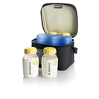 Cooler Bag with 150 ml BPA-Free Bottles - Set of 4 Storage Bottles for expressing, Freezing and Storing Breast Milk, with a Storage Bag for Transporting Breast Milk