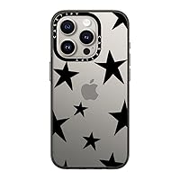 CASETiFY Compact Case for iPhone 15 Pro [2X Military Grade Drop Tested / 4ft Drop Protection] - Stars Black - Clear Black