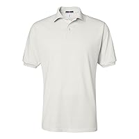 Jerzees Mens Stain Resistant Polo Shirt with SpotShield, White, L (Pack of 12)