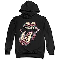 Rolling Tongue logo on chest Hooded Sweatshirt Ideal for Halloween