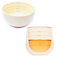 Portion Control Bowl and Wine Glass Set