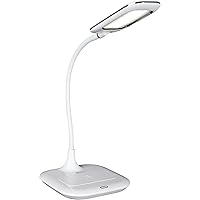 OttLite Prevention LED Desk Lamp with Wireless Charging - Designed to Reduce Eyestrain - Adjustable Flexible Neck, 3 Color Modes & Touch Controls - Crafting, Office Work, Reading & Studying